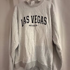 Las Vegas Crewneck Sweatshirt - Heather Gray, Size 2XL